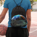 Space Digitally Printed Drawstring Bag