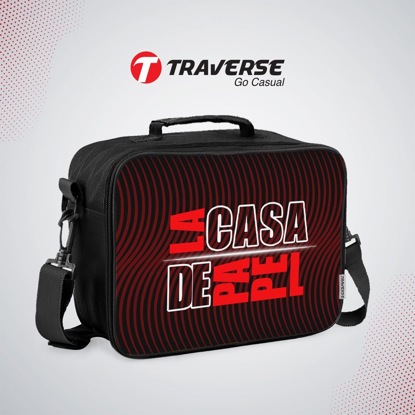 Money Heist Lunch box for kids (Digitally printed on Cloth) by Traverse