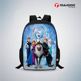 Kids Bag- Frozen Digital Printed Backpack for Class 1 to 3