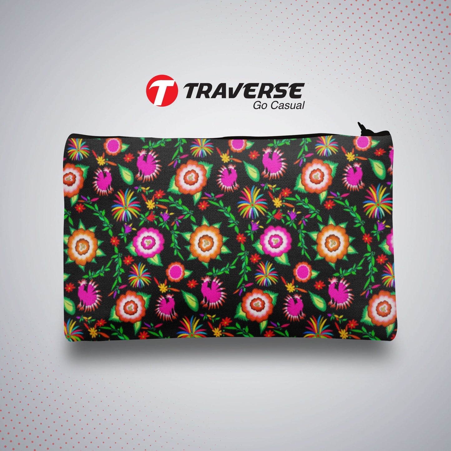 Floral Pencil Pouch For Girls (Digitally printed on Cloth)