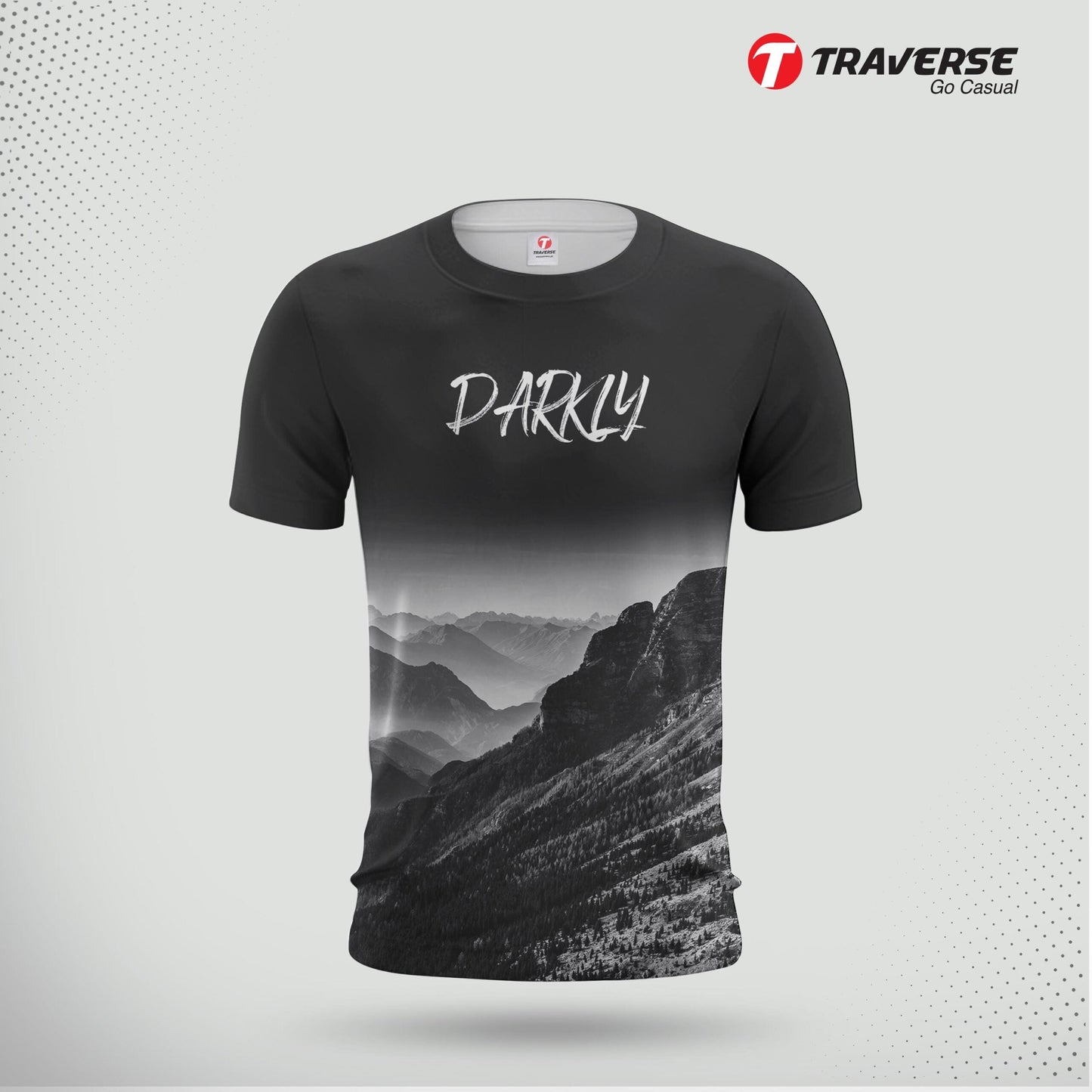Darkly Digitally Printed Fashion T-Shirt for Men by Traverse