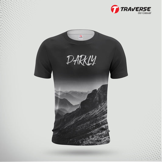 Darkly Digitally Printed Fashion T-Shirt for Men by Traverse