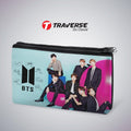 2 Zipper-BTS Pencil Pouch  (Digitally Printed On Both Side) By Traverse