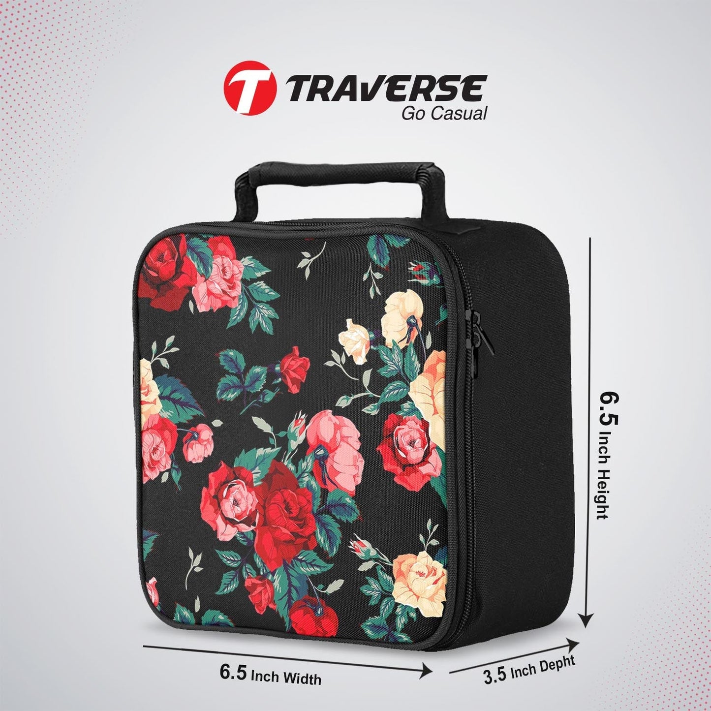 Floral Sandwich/Lunch box for kids (Digitally printed on Cloth) by Traverse