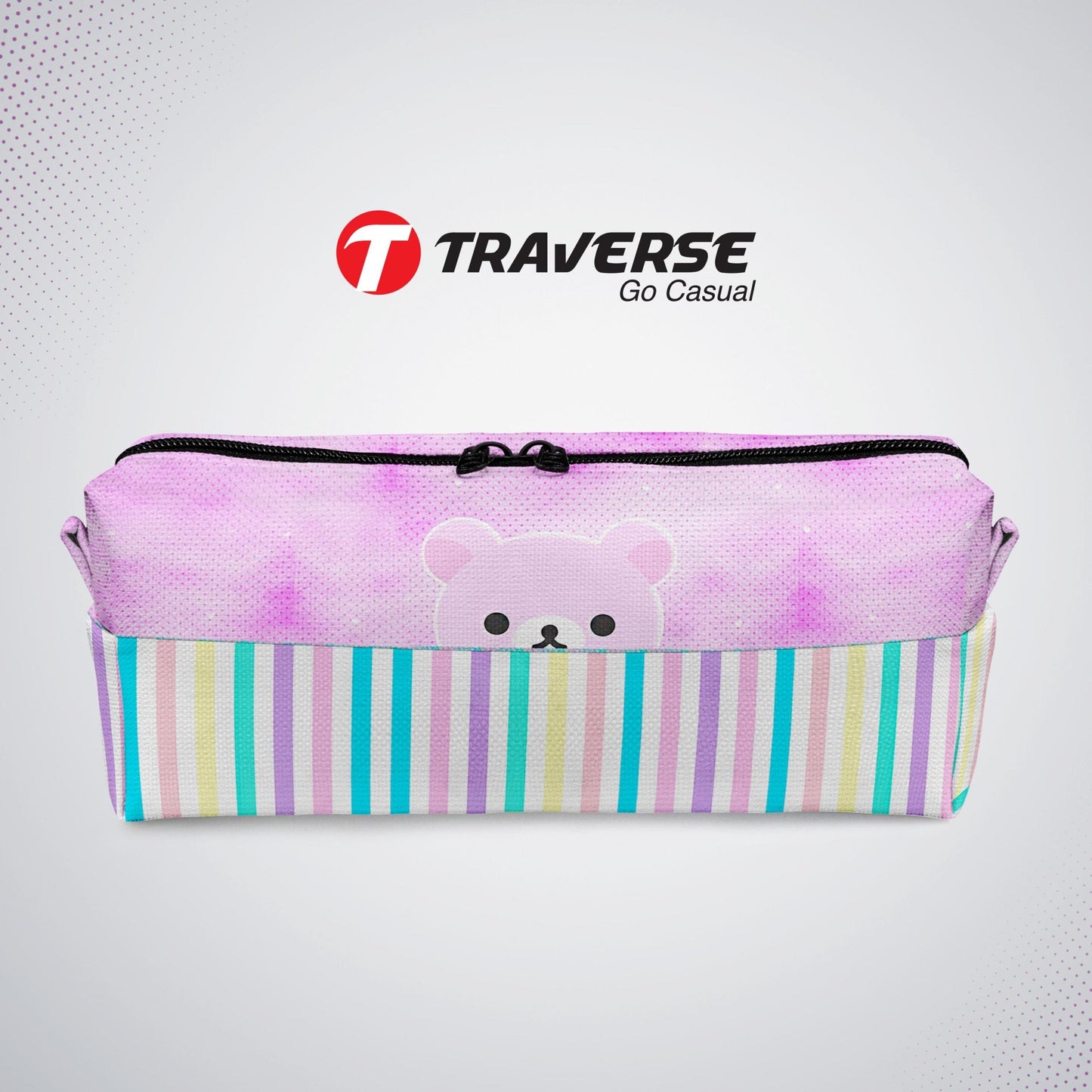 Pink Bear Box Pouch (Digitally printed on Cloth)