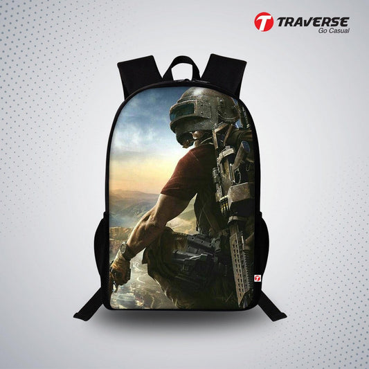 PUBG Backpack For Boys (Digitally printed on Cloth)