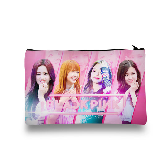 Black Pink Pencil Pouch (Digitally printed on Cloth)