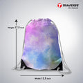 Multicolored Printed Drawstring Bag