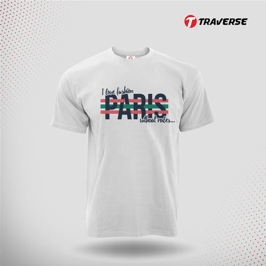 Paris Digitally Printed Fashion T-Shirt for Men by Traverse