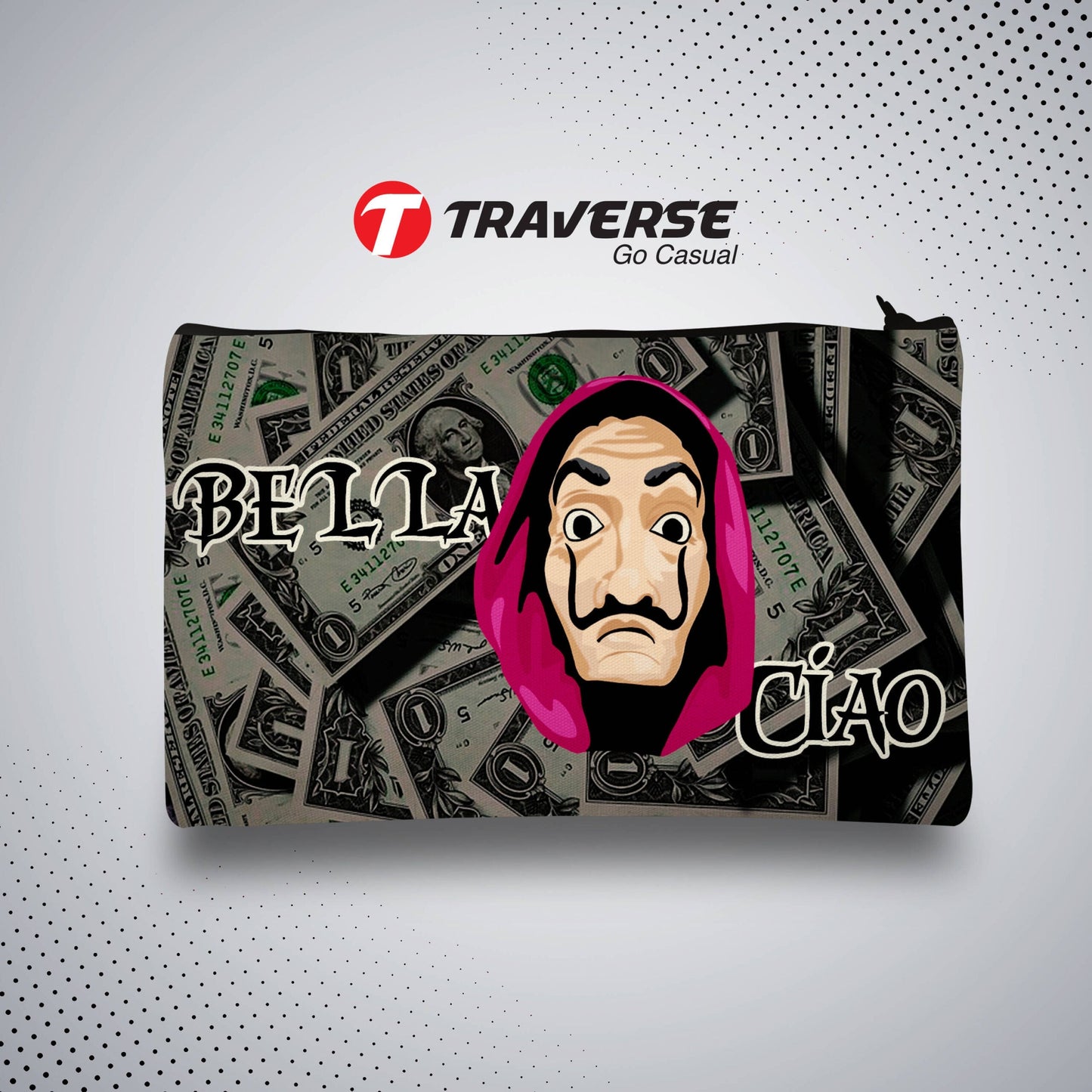 Money Heist Pencil Pouch (Digitally printed on Cloth)