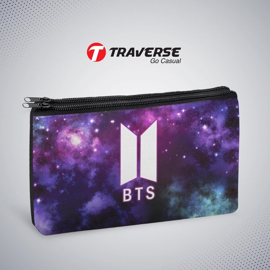 2 Zipper-BTS Pencil Pouch  (Digitally Printed On Both Side) By Traverse