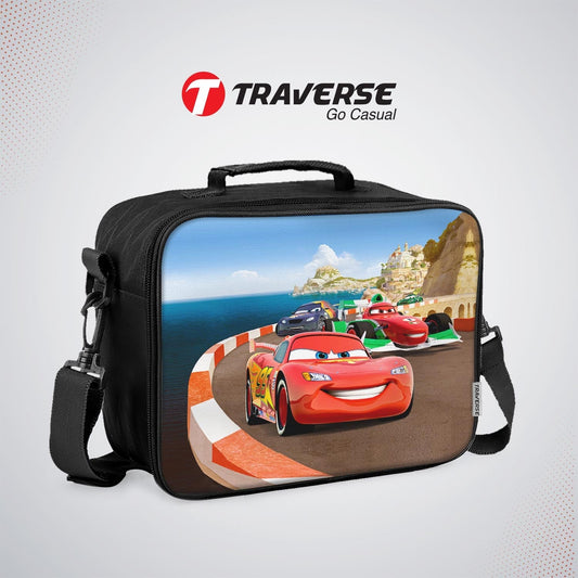 Cars 95 Lunch box for kids (Digitally printed on Cloth) by Traverse