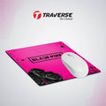 Digitally printed Black Pink Computer mouse pad