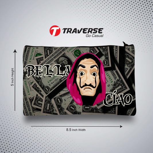 Money Heist Pencil Pouch (Digitally printed on Cloth)