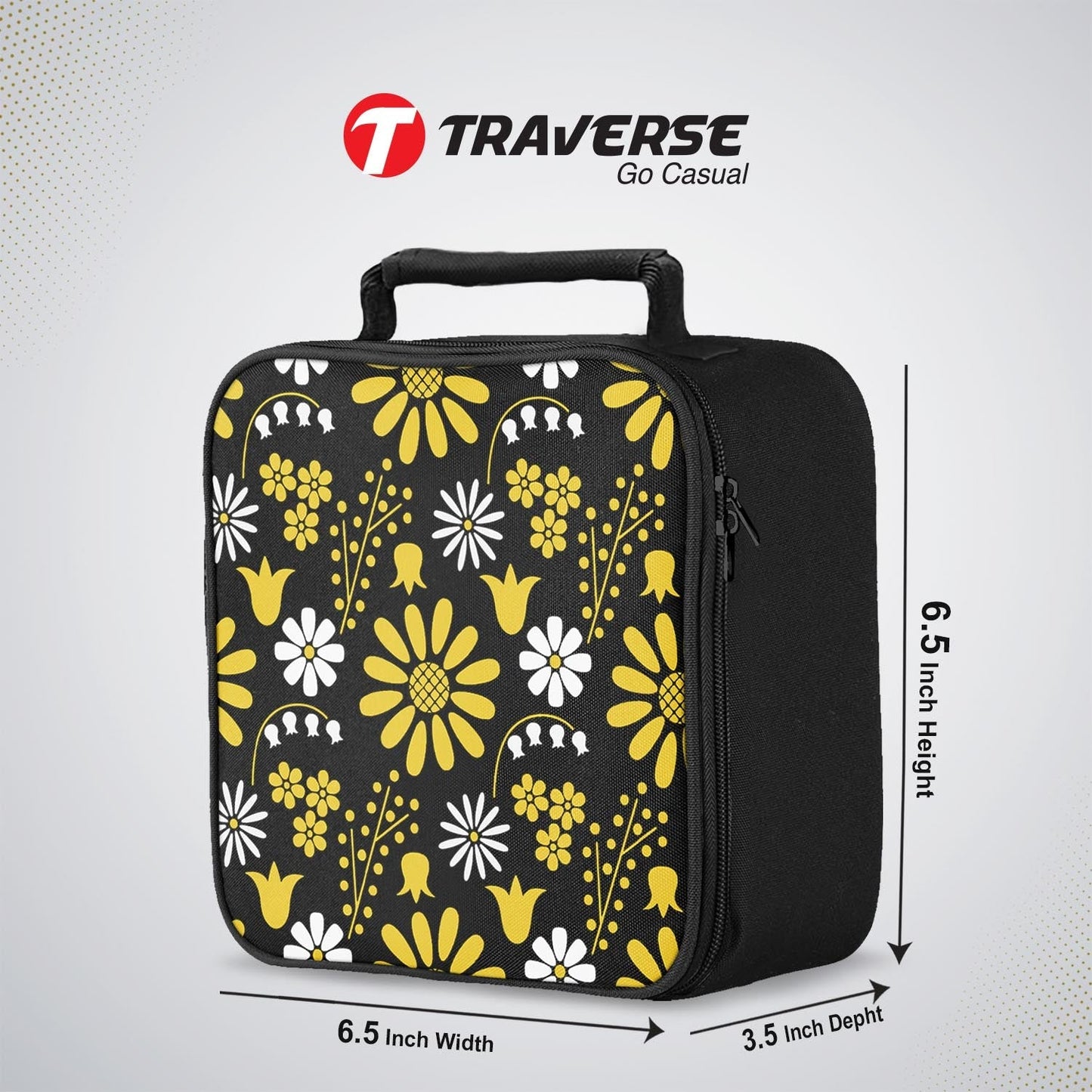 Floral Sandwich/Lunch box for kids (Digitally printed on Cloth) by Traverse