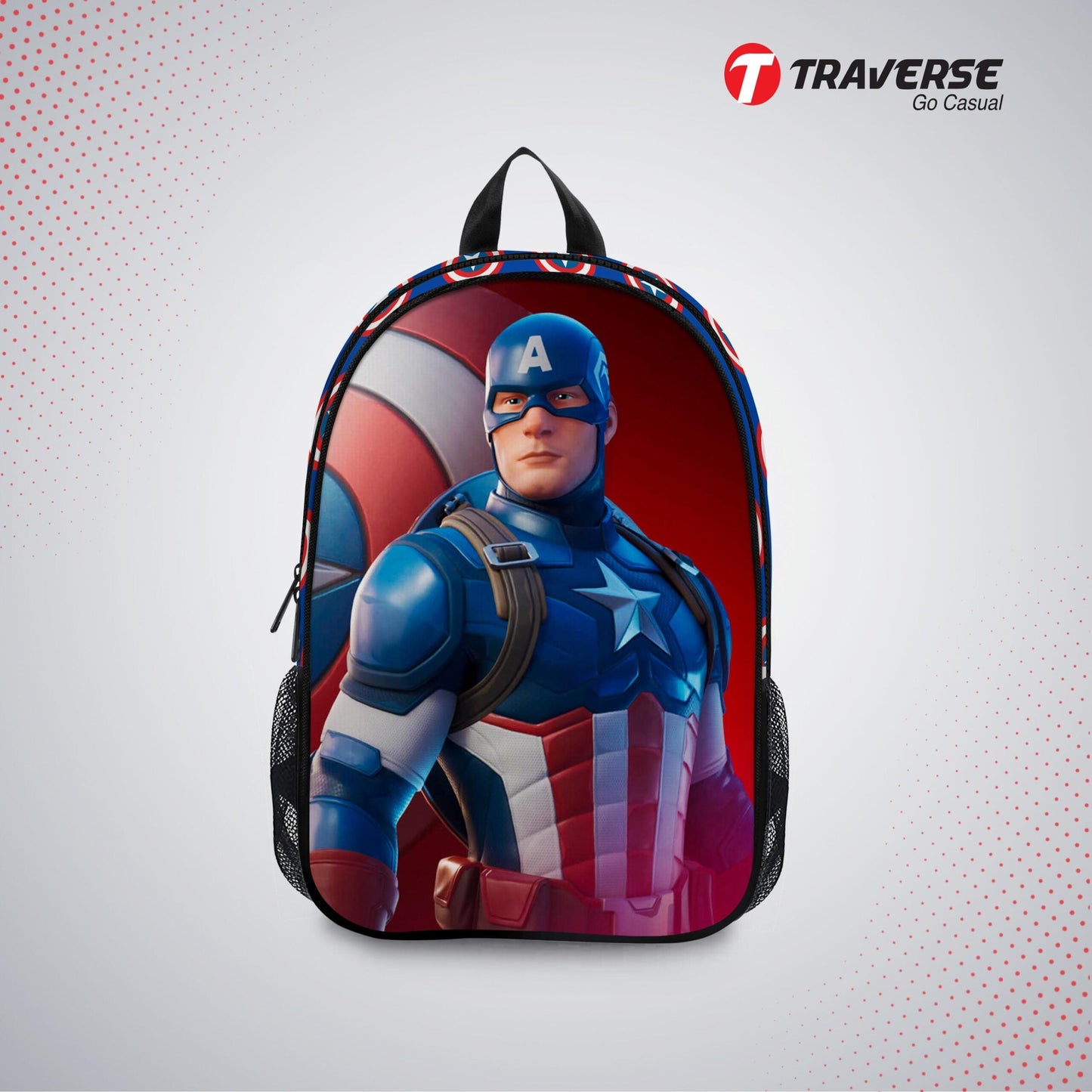 Kids Bag- Captain America , Backpack for Kindergarten (KG), Pre-school classes. Allover printed