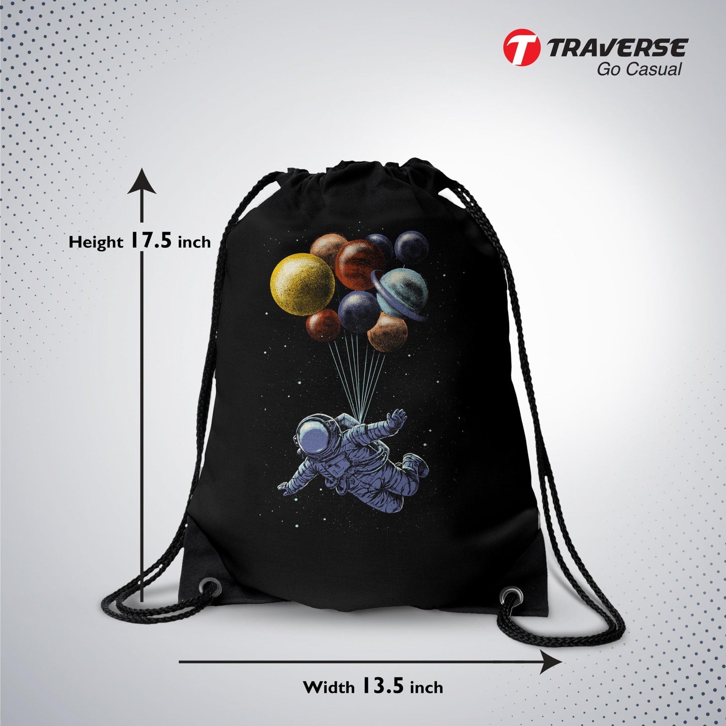 Astronaut Digitally Printed Drawstring Bag