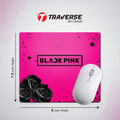 Digitally printed Black Pink Computer mouse pad