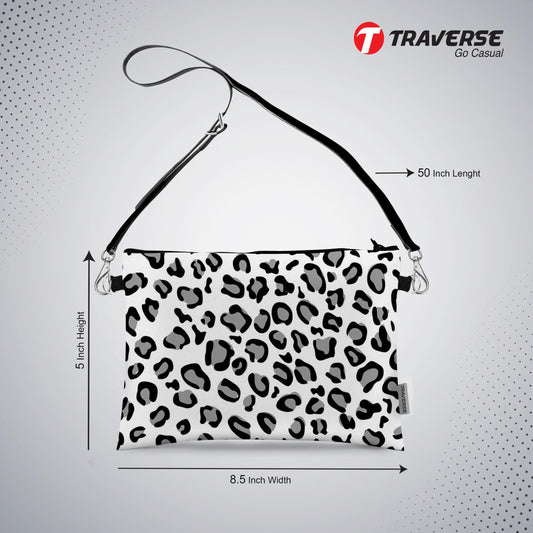 Girl Pouch - Floral Pouch (Digitally printed on Cloth) with shoulder strap
