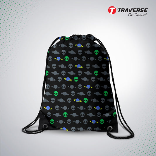 Alien Digitally Printed Drawstring Bag