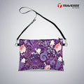 Girl Floral Pouch - (Digitally printed on Cloth) With Shoulder Strap.