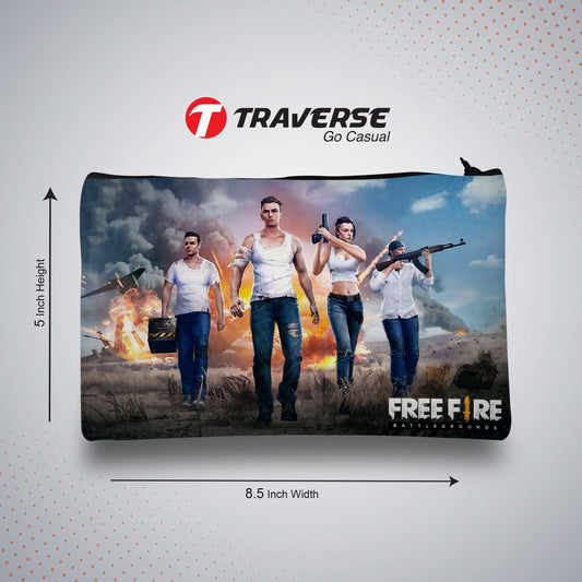 Free Fire Pencil Pouch (Digitally printed on Cloth)