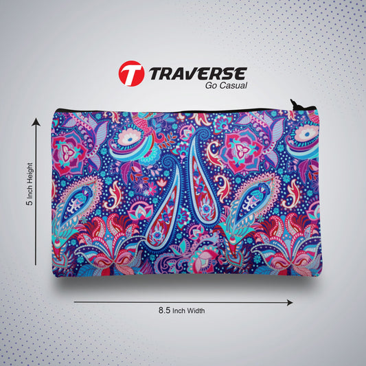 Floral Pencil Pouch For Girls (Digitally printed on Cloth)