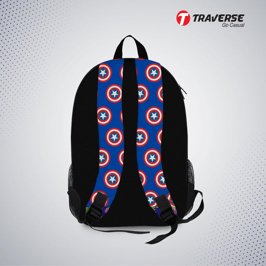 Kids Bag- Captain America , Backpack for Kindergarten (KG), Pre-school classes. Allover printed