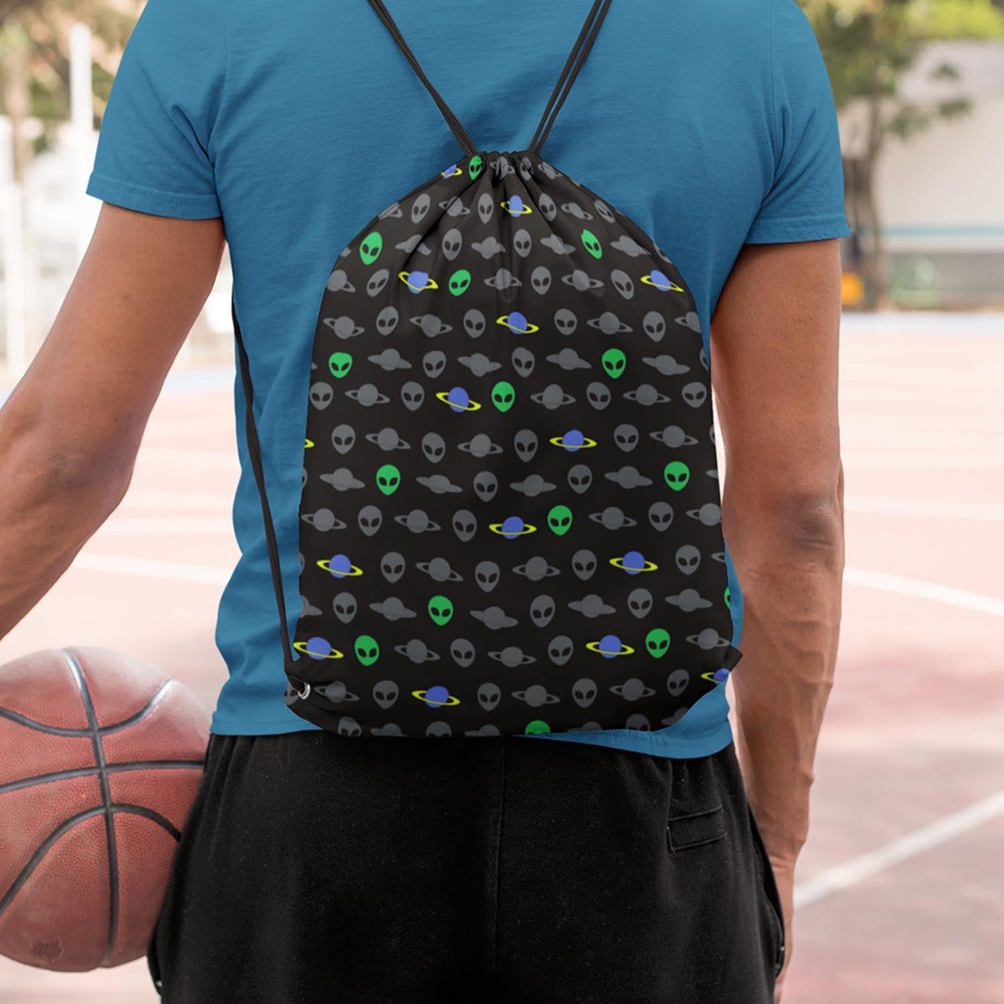 Alien Digitally Printed Drawstring Bag