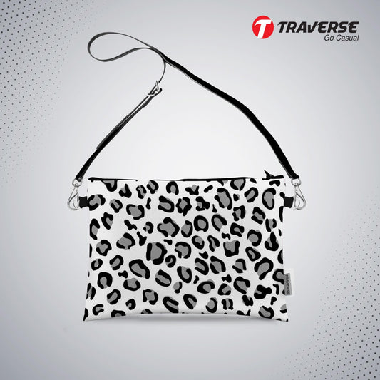 Girl Pouch - Floral Pouch (Digitally printed on Cloth) with shoulder strap