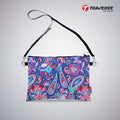 Girl Floral Pouch - (Digitally printed on Cloth) With Shoulder Strap.