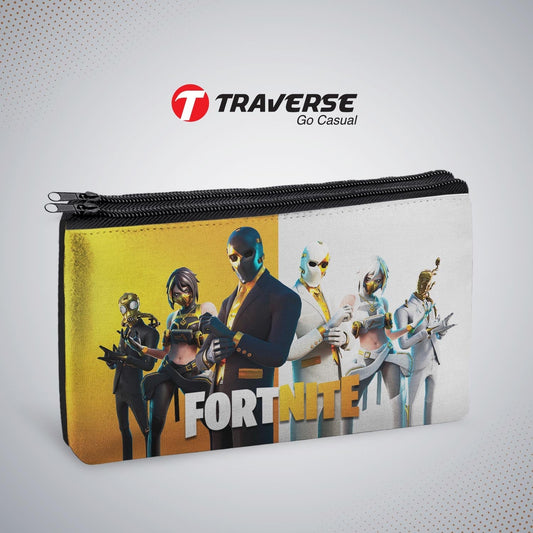 2 Zipper- Fortnite Pencil Pouch  (Digitally Printed On Both Side) By Traverse