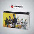 2 Zipper- Fortnite Pencil Pouch  (Digitally Printed On Both Side) By Traverse