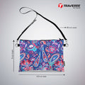 Girl Floral Pouch - (Digitally printed on Cloth) With Shoulder Strap.