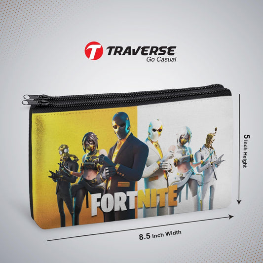 2 Zipper- Fortnite Pencil Pouch  (Digitally Printed On Both Side) By Traverse