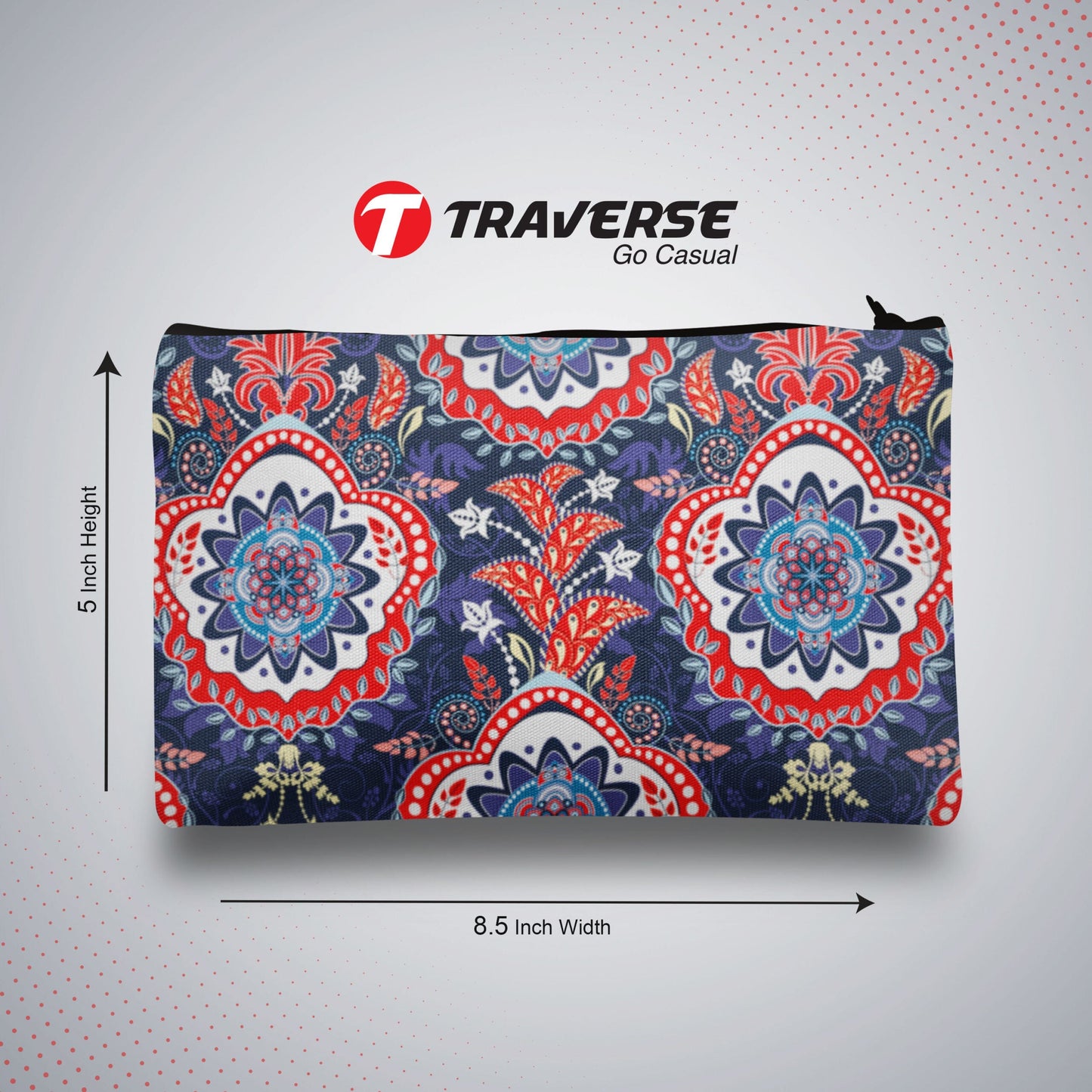 Floral Pencil Pouch For Girls (Digitally printed on Cloth)