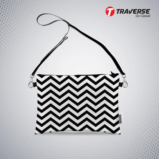 Girl Abstract design - Pouch (Digitally printed on Cloth) with shoulder strap