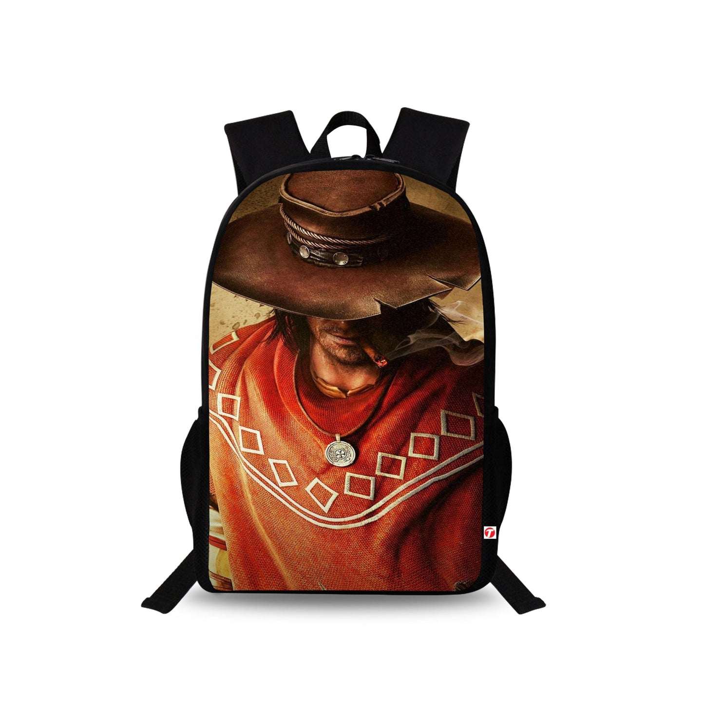 Traverse {Call of Juarez Gunslinger} Bags For Boys & Girls. Digitally printed on Fabric with latest technology. Dual Compartment large backpack