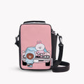 Traverse Brown Coni Line Lunch Bag with option to carry water bottle- Digitally printed and manufactured by Traverse