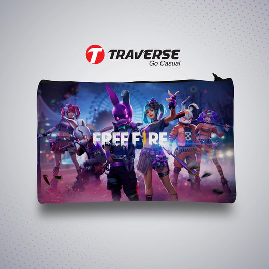Free Fire Pencil Pouch (Digitally printed on Cloth)