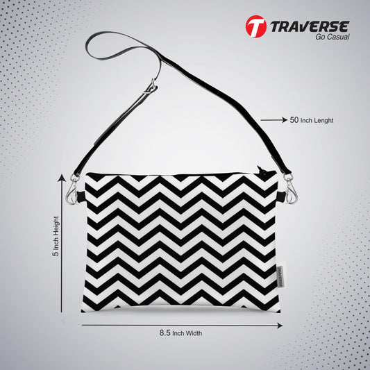 Girl Abstract design - Pouch (Digitally printed on Cloth) with shoulder strap