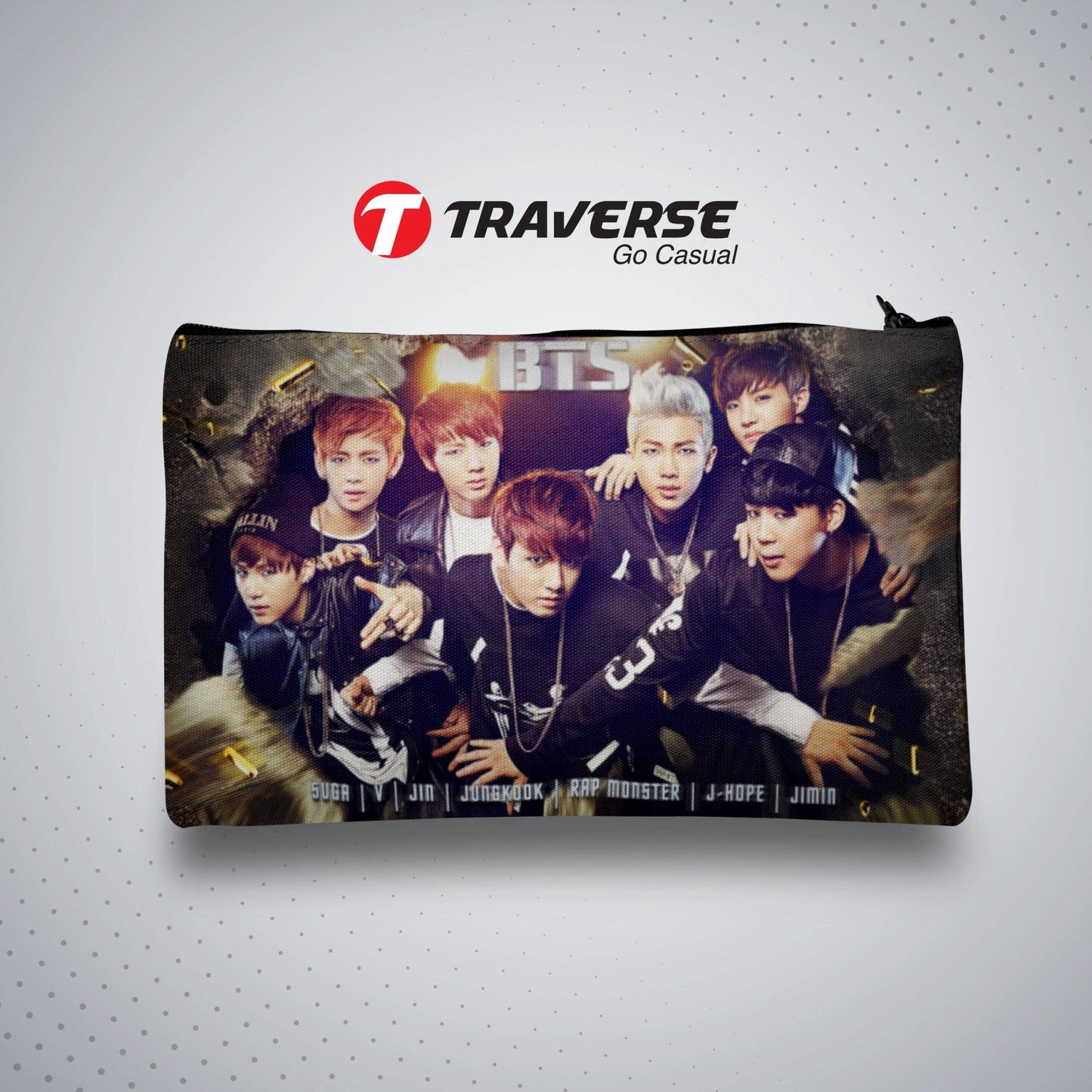 BTS Pencil / Pen  Pouch   (Digitally printed on Cloth)