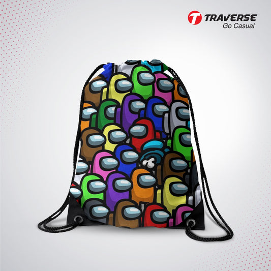 Among us Digitally Printed Drawstring Bag