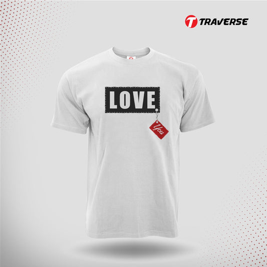 Love You Digitally Printed Fashion T-Shirt for Men by Traverse