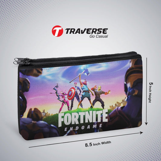 2 Zipper- Fortnite Pencil Pouch  (Digitally Printed On Both Side) By Traverse