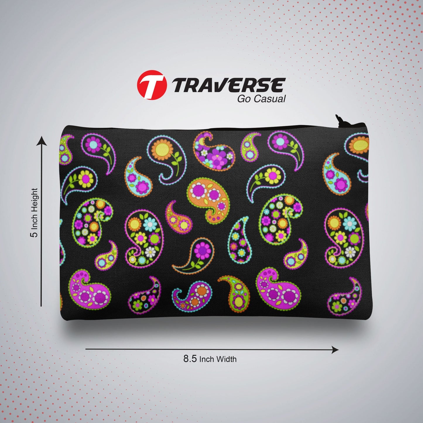Floral Pencil Pouch For Girls (Digitally printed on Cloth)