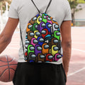 Among us Digitally Printed Drawstring Bag