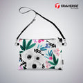 Girl Pouch - Floral Pouch (Digitally printed on Cloth) with shoulder strap