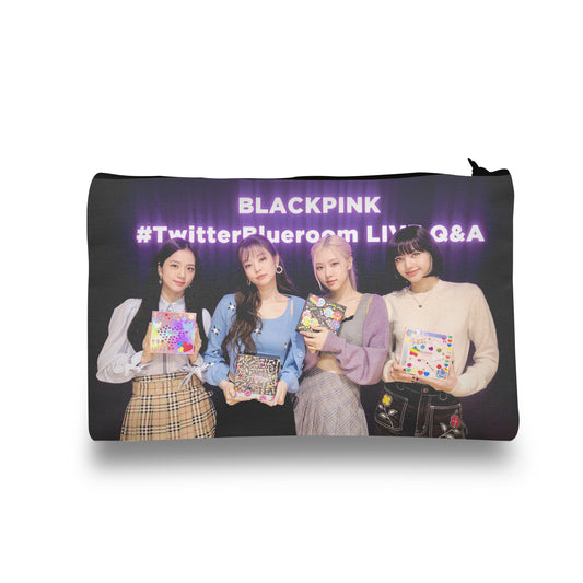 Black Pink Pencil Pouch (Digitally printed on Cloth)