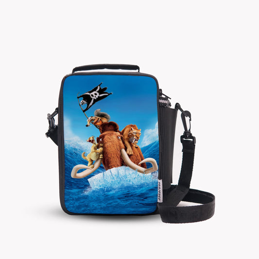 Traverse Iceage Lunch Bag with option to carry water bottle- Digitally printed and manufactured by Traverse